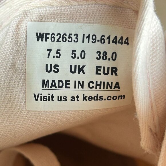 Keds Triple Up Platform Canvas Sneakers Womens 7.5 Pink Low Top Ombre - Picture 9 of 9